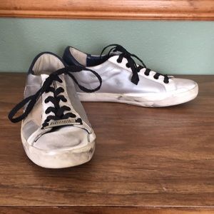 Golden Goose silver sneakers